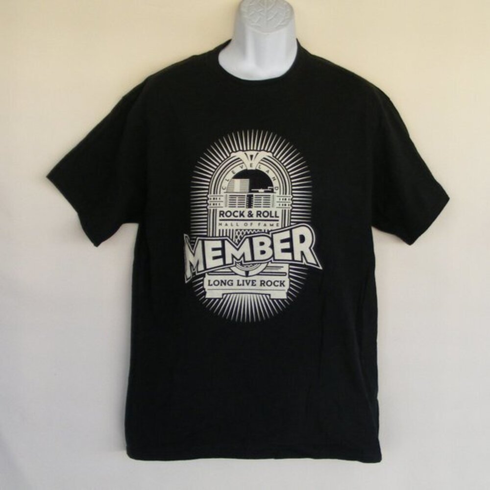 ROCK & ROLL HALL OF FAME Member Tshirt, L, Black, Jukebox
